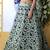 Mint Green Thread, Zari With Sequince Embroidered Art Silk Semi Stitched Lehenga