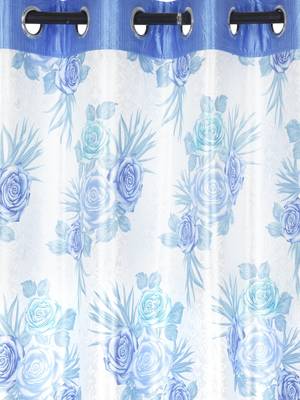 Penited Window Sky Blue Set of 2 Curtain 2