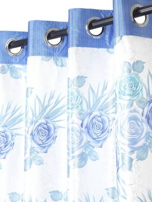 Penited Window Sky Blue Set of 2 Curtain 3