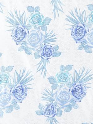 Penited Window Sky Blue Set of 2 Curtain 4