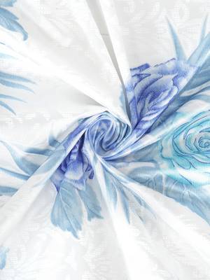 Penited Window Sky Blue Set of 2 Curtain 5