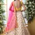 Off White Thread, Zari With Sequince Embroidered Art Silk Semi Stitched bridal lehenga