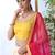 Off White Thread, Zari With Sequince Embroidered Art Silk Semi Stitched bridal lehenga