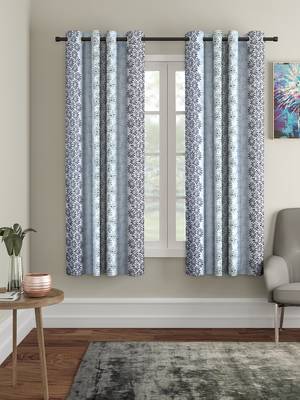 Penited Window Grey Set of 2 Curtain 1