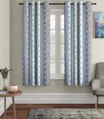 Penited Window Grey Set of 2 Curtain