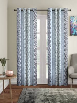 Penited Door Grey Set of 2 Curtain 1