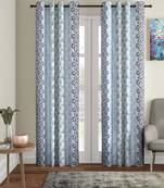 Penited Door Grey Set of 2 Curtain