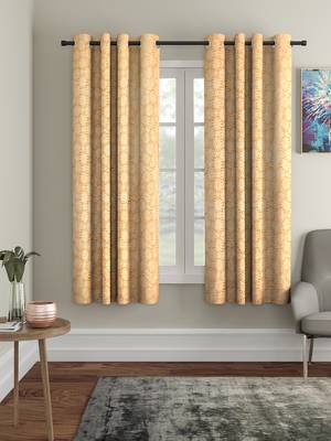 Penited Window Yellow Set of 2 Curtain 1