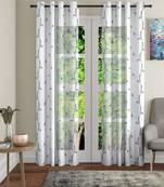 Share Embroidery White Polyester Door Set of 2