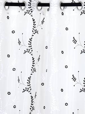 Share Embroidery White Polyester Long Door Set of 2 2