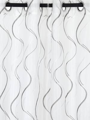 Share Embroidery White Polyester Window Set of 2 2