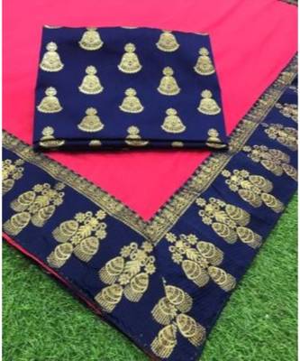pink Chanderi silk Partywear Bollywood saree with blouse 2