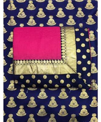 pink Chanderi Silk Partywear Bollywood saree with blouse 2