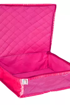 atorakushon   Fabric Saree Cover Garments Cover Bag Clothes Storage Wardrobe Organiser Set of 8 (Pink)
