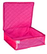 atorakushon   Fabric Saree Cover Garments Cover Bag Clothes Storage Wardrobe Organiser Pack of 1 (Pink)