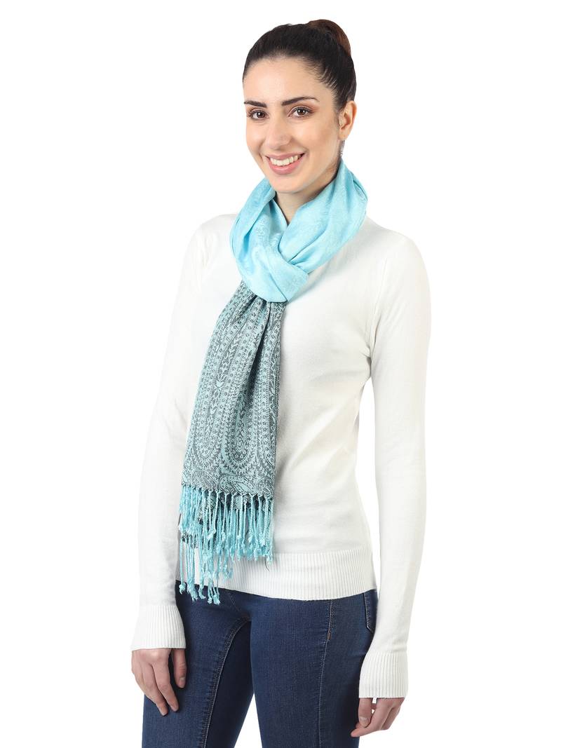 Women's blue Viscose scarf MUFFLY 3182498