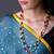 Gold Tone Multicolor Beads Necklace