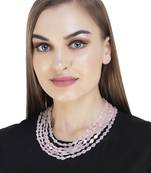 Pink faux pink sapphire necklaces