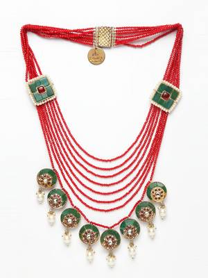 Green pearls necklaces 5