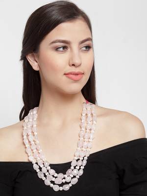Pink quartz   necklaces 2