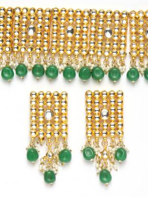 Green kundan chokers 4