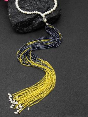 Yellow pearls necklaces 1