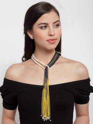 Yellow pearls necklaces 2