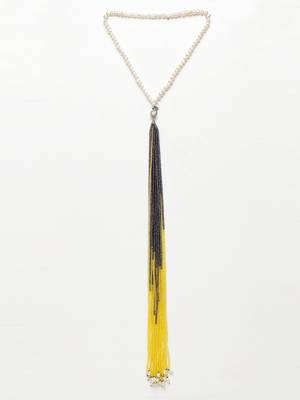 Yellow pearls necklaces 4