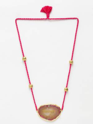 Pink agate necklaces 3