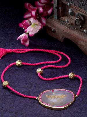 Pink agate necklaces 4