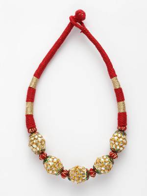 Red kundan necklaces 2