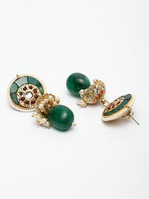 Green emerald   jhumkas 4