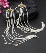 White pearls earrings