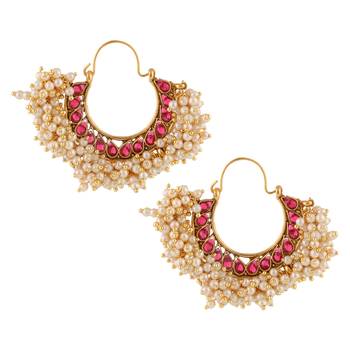 Pink chandbali 1