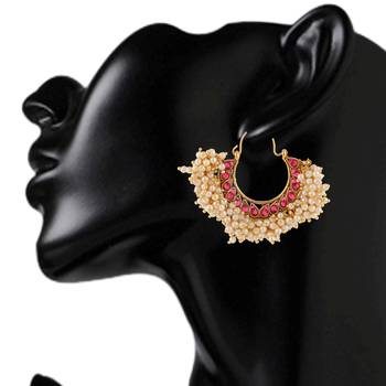 Pink chandbali 3
