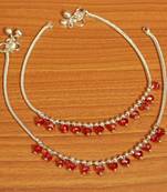 Red Crystal Anklets