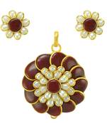 Maroon necklace-sets
