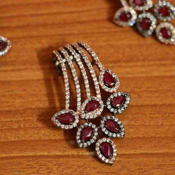 Red Cubic Zirconia Pendants 2
