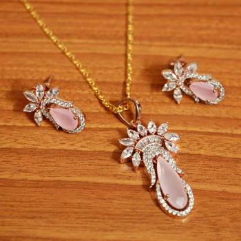 Pink Cubic Zirconia Pendants 1