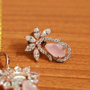 Pink Cubic Zirconia Pendants 2
