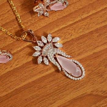 Pink Cubic Zirconia Pendants 3