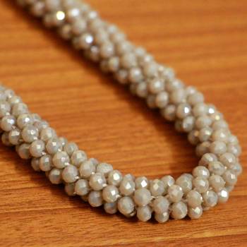 Beige Swarovski Crystal Necklaces 2
