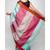 Blue and Magenta Tissue Linen Saree with Blouse