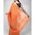 Orange Cotton Saree with Silver Zari and Blouse