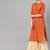 Women Orange A-Line Rayon Mirror Embroidery Mandarin Collar Long Kurta
