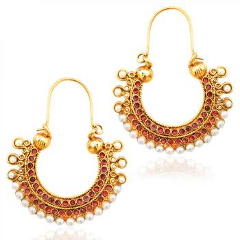 Pink chandbali 1