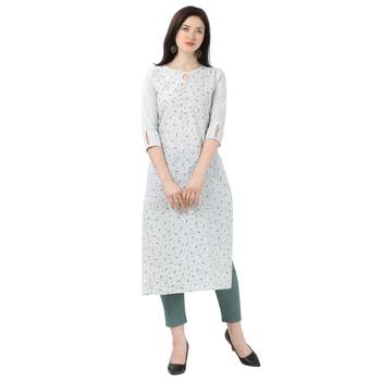 White printed cotton kurtas-and-kurtis 1