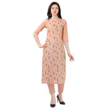 Pink printed cotton kurtas-and-kurtis 1
