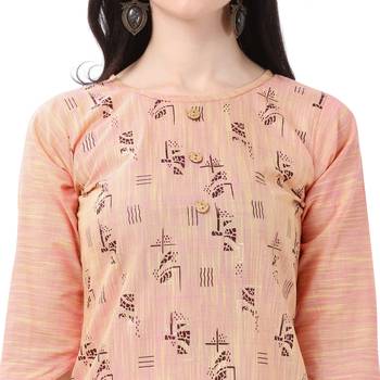 Pink printed cotton kurtas-and-kurtis 4