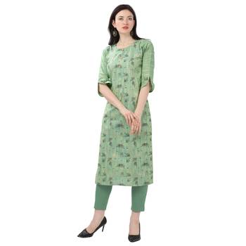 Green printed cotton kurtas-and-kurtis 1